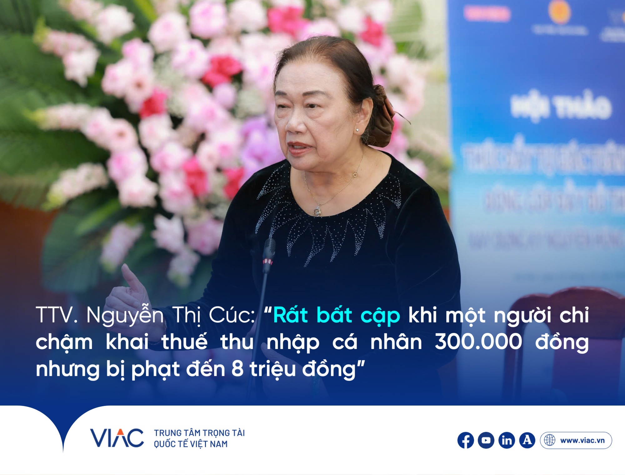 TTV Nguyễn Thị Cúc: Rất bất cập khi một người chỉ chậm khai thuế thu nhập cá nhân 300.000 đồng nhưng bị phạt đến 8 triệu đồng